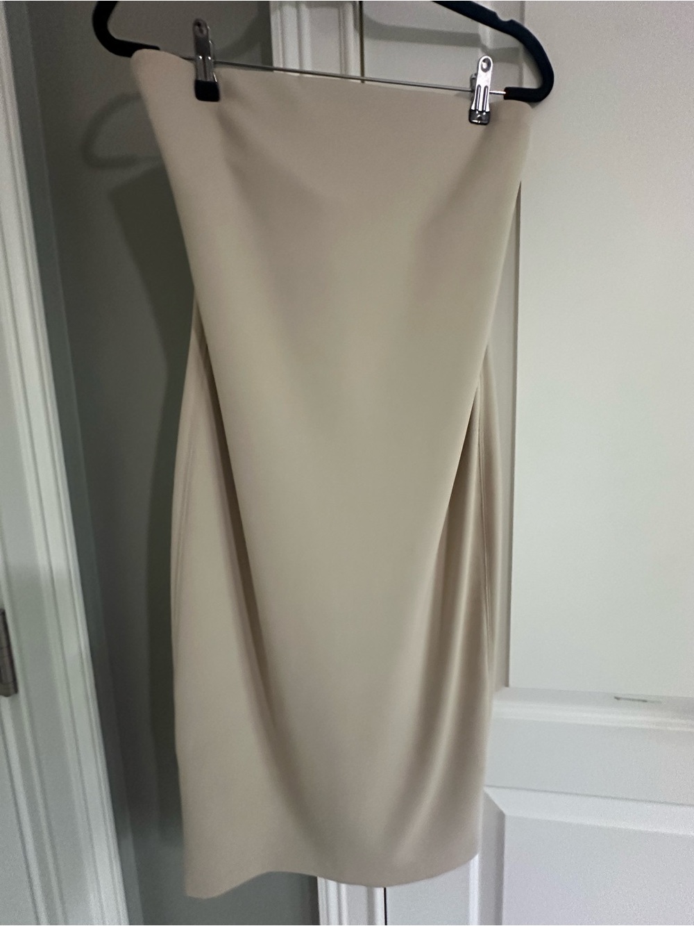 James Perse Cream strapless dress - Picture 1 of 3
